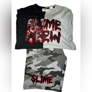 Men’s Slime Crew Shorts and Shirt SET size XL